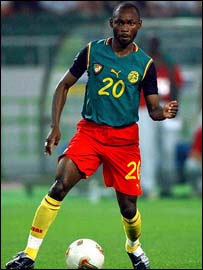 Salomon Olembé representing cameroon - Photo Credit : BBC
