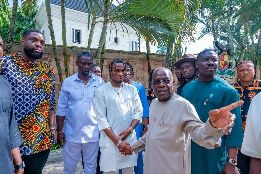 Samuel Chukwueze Visits Governor Alex Otti, Praises Progress in Abia After Mother’s Burial - Photo Credit : Softfootball Media