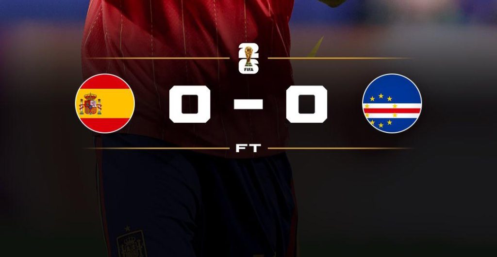 Spain draw 0-0 against Cabe Verde (Photo credit: Softfootball media)