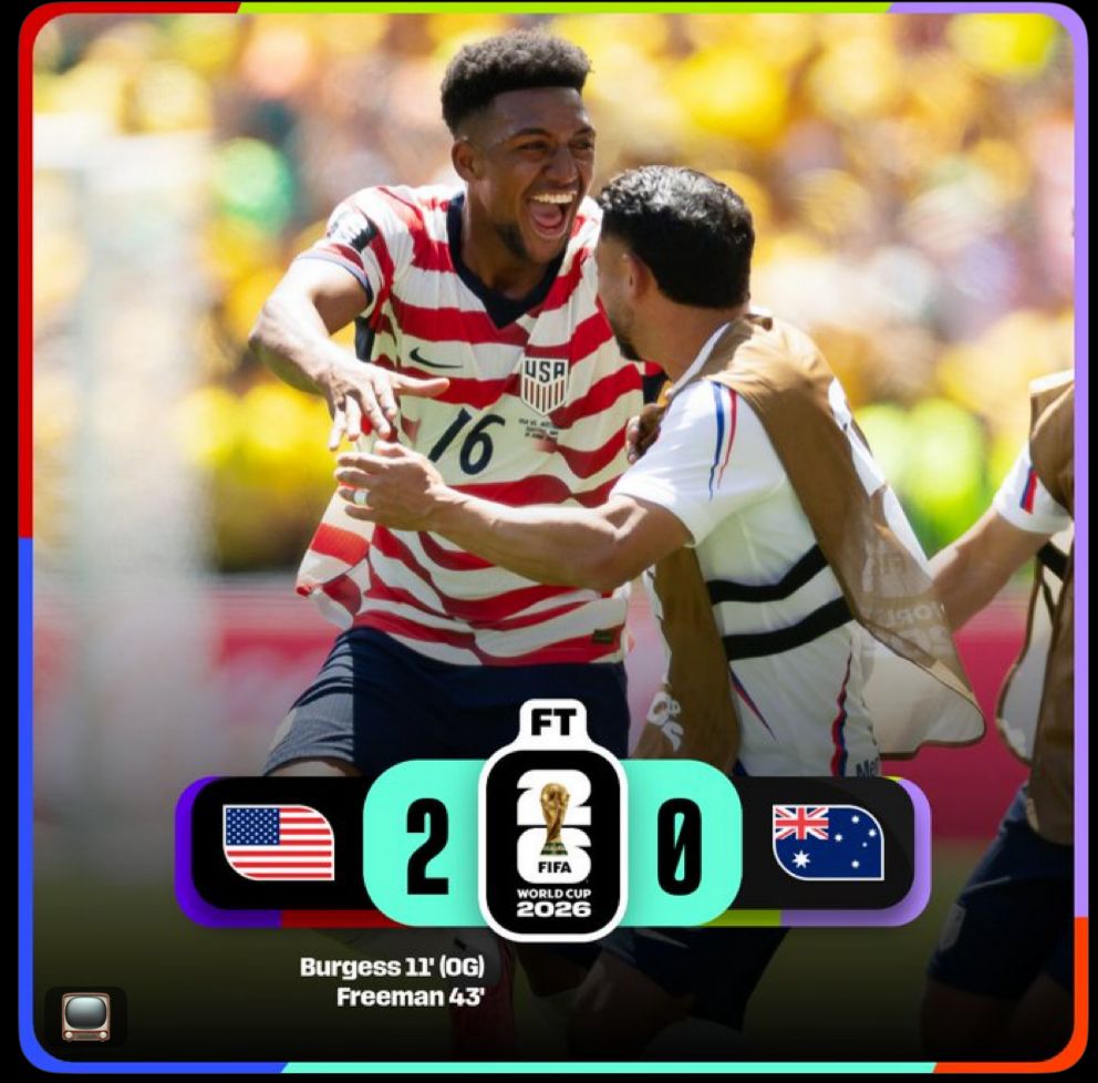 USA trash Australia 2-0 to book their place in the knockout stages of the 2026 FIFA World Cup- Photo credit: FIFA media