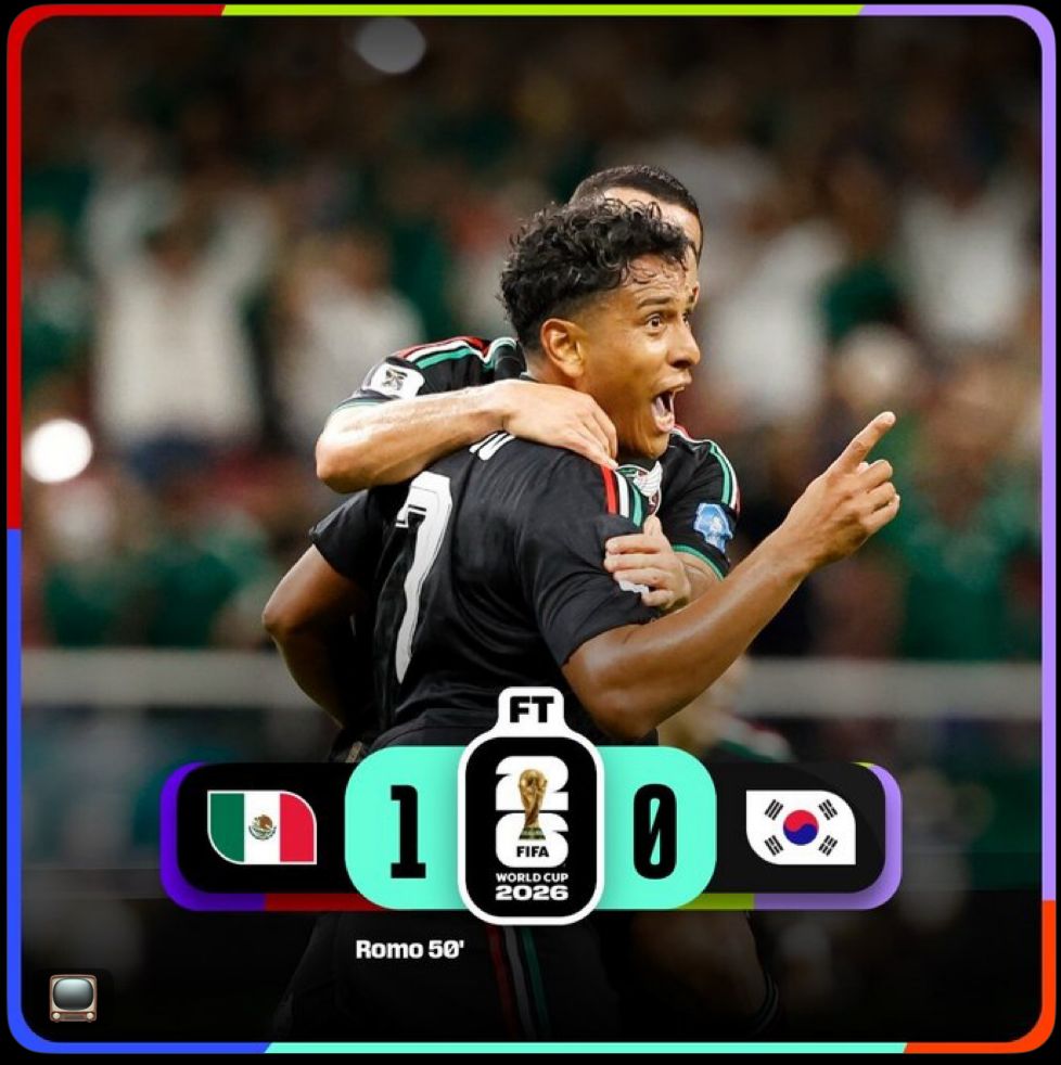 Mexico secure qualification for the knockout stages of the 2026 FIFA World Cup after defeating South Korea 1-0- Photo credit: FIFA media