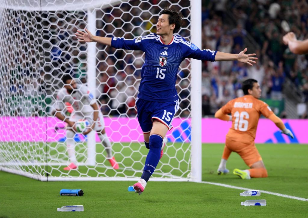 Daichi Kamada of Japan celebrates scoring his team’s first goal in the World Cup 2026 (Photo credit: Athlon media)