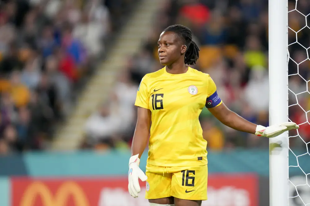 Chiamaka Nnadozie representing the Super Falcons of Nigeria - Photo Credit : CAF, Online