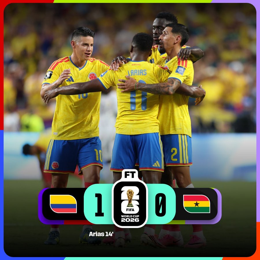Colombia beat Ghana and fly to World Cup RO16 to face Switzerland- Photo credit: FIFA media