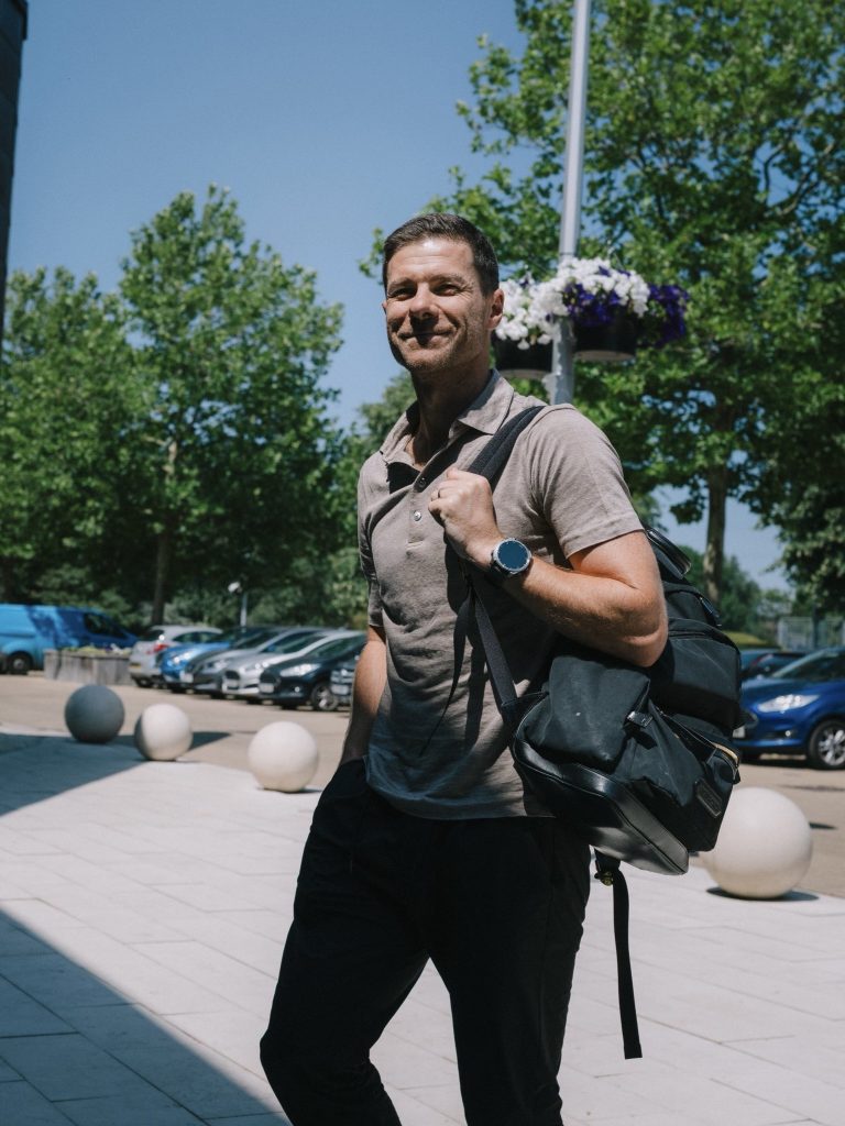 Xabi Alonso arrives at Cobham for the first time as new Chelsea manager- Photo credit: Fabrizio Romano via X