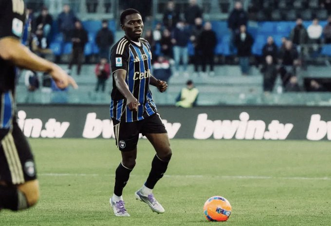 Monza have completed the permanent signing of Nigerian midfielder Ebenezer Akinsanmiro from Inter Milan- Photo credit: X media