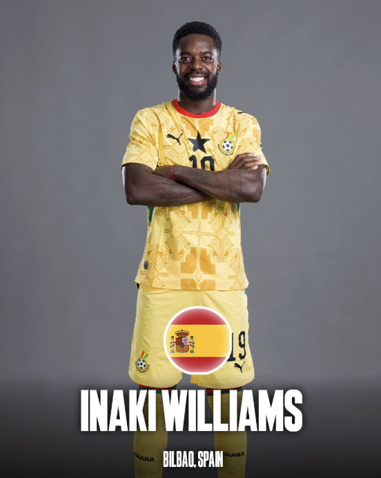 Inaki Williams born in spain played for the Ghana national football team in the 2026 World Cup - Photo Credit : Softfootball Media