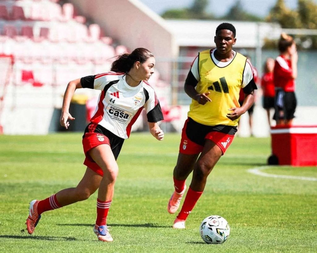 Janet Akekoromowei Completes First Training Session With Benfica - Photo Credit : Benfica Women, X
