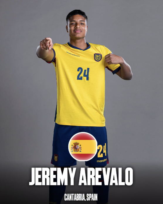 Jeremy Arévalo  born in spain played for the Ecuador national football team in the 2026 World Cup - Photo Credit : Softfootball Media