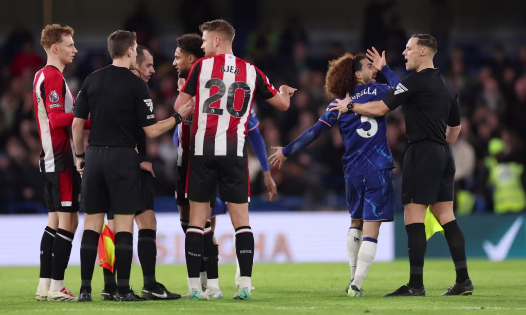 Marc Cucurella sent off