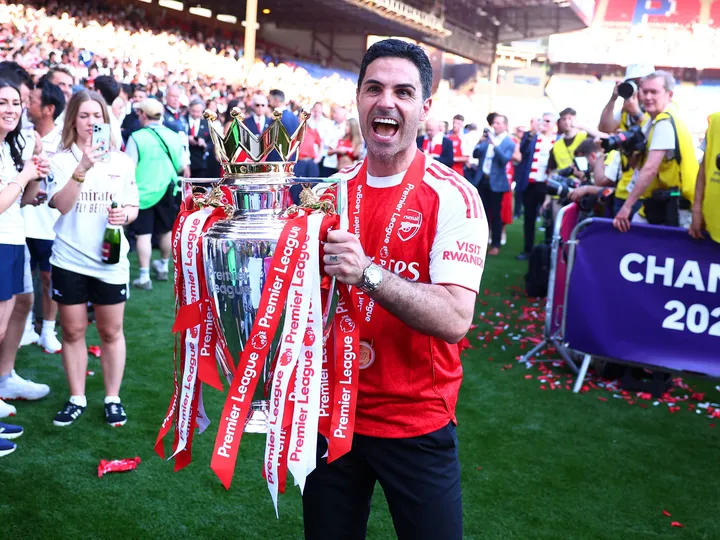 Mikel Arteta wins the 2026 premier league - Photo Credit : Sports Mole