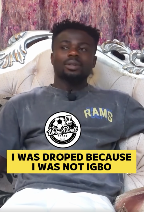 Moses Simon Revealing He Was Dropped by Enugu Rangers Due to Ethnicity - Photo Credit :  Urban Dwell, Youtube