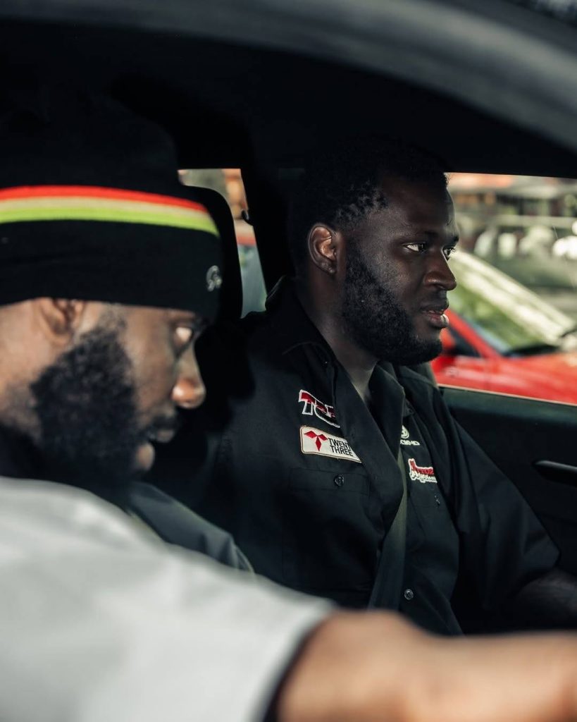 Super Eagles striker Victor Boniface linked up with Nigerian music star Odumodublvck in Dusseldorf, Germany - Photo Credit : Softfootball Media