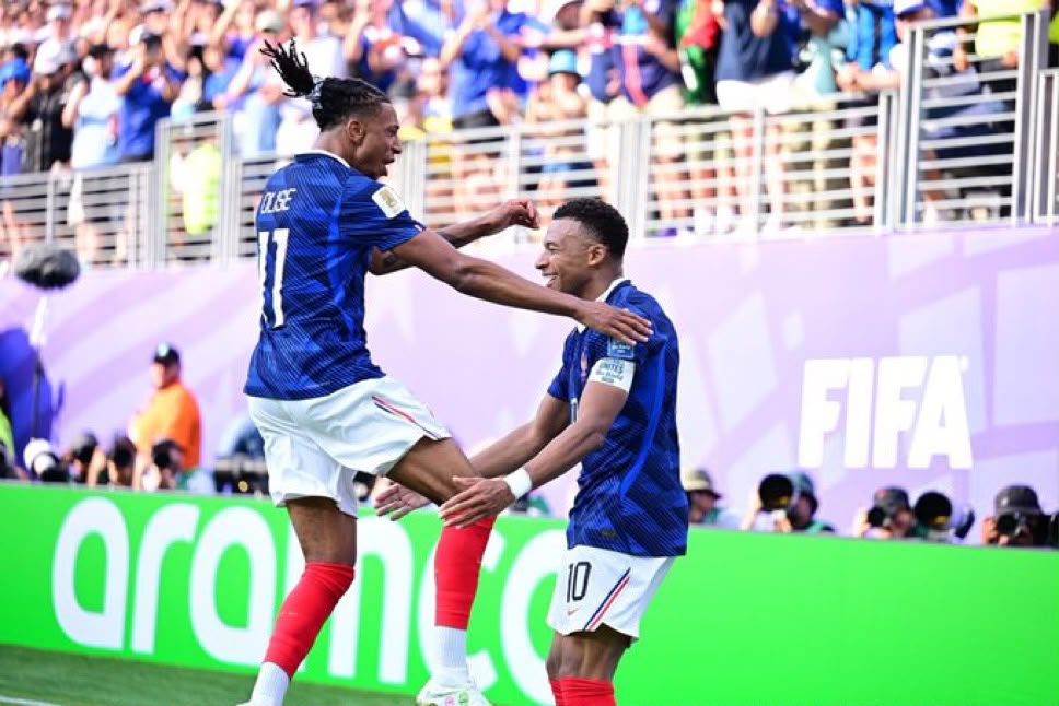 Olise and Mbappe (Photo credit: Fabrizio Romano via x)