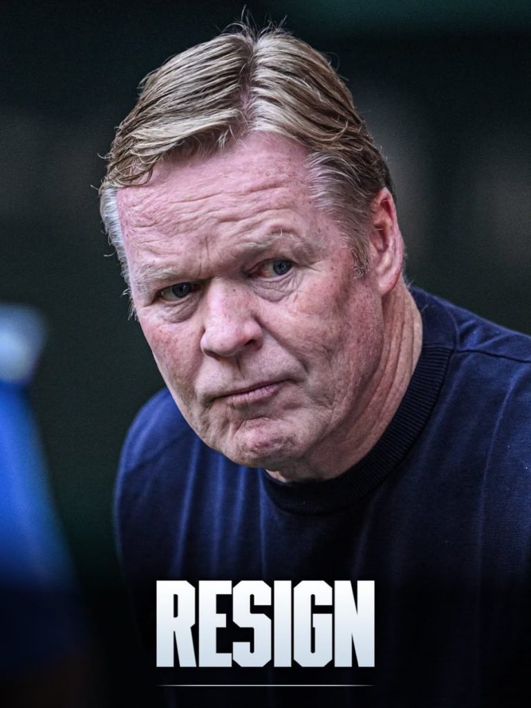 Ronald Koeman resigns and leaves his job as Netherlands head coach. (photo credit: Fabrizio Romano via x)