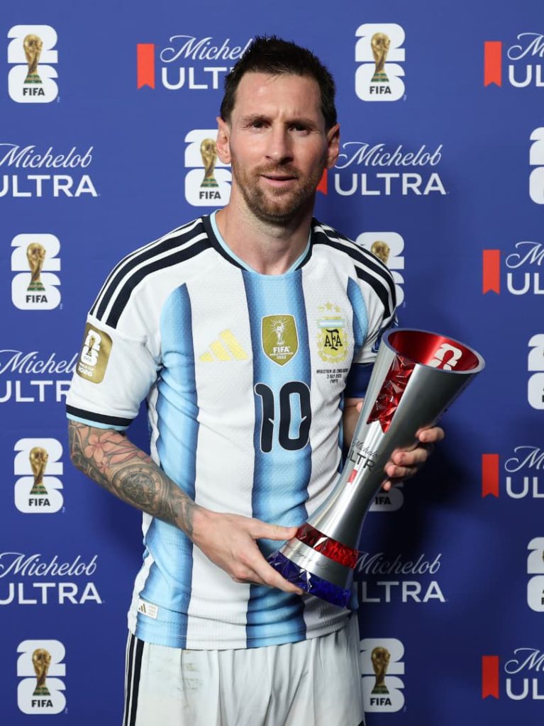 Lionel Messi, FIFA Man of the Match for Argentina vs Cape Verde. (Photo credit: Fabrizio Romano)