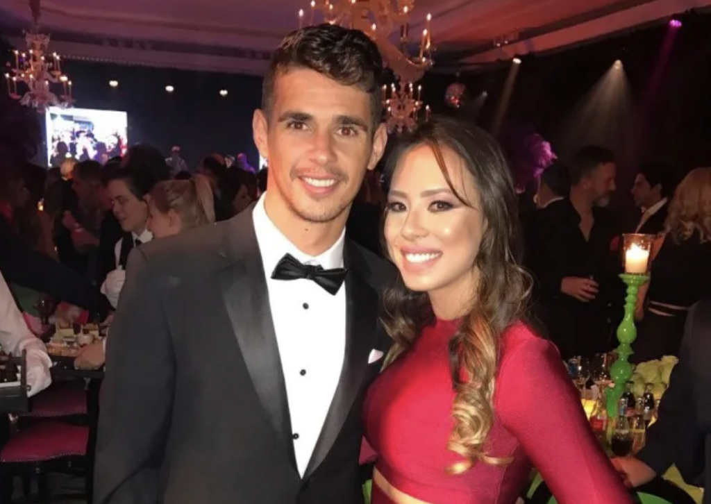 Ex chelsea player oscar and his wife Ludmila - Photo Credit : Oscar, Instagram