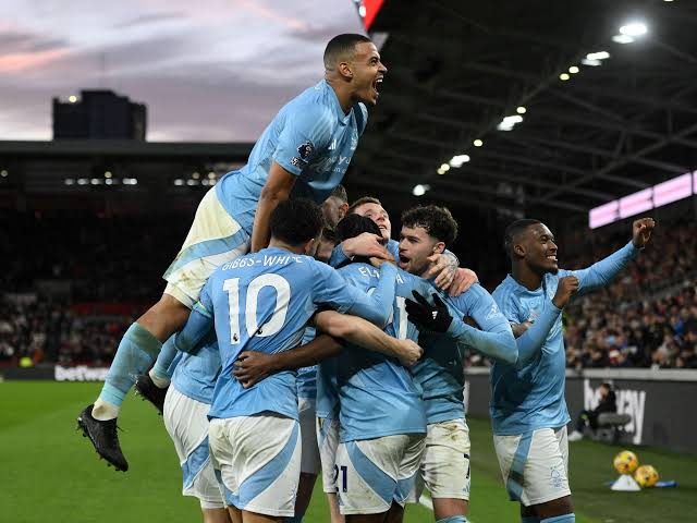Nottingham Forest players celebrating (Photo Credit: Nottingham Forest Media)
