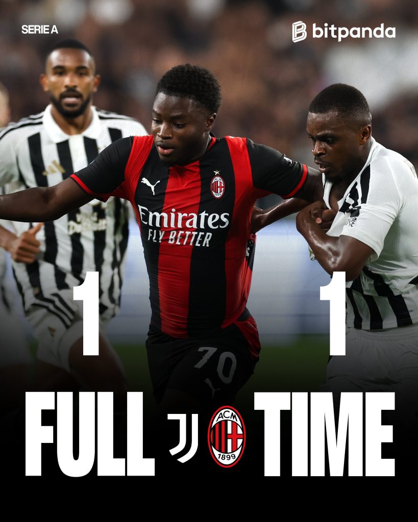 AC Milan Draw Juventus in Serie A Clash - Photo Credit : AC Milan, X