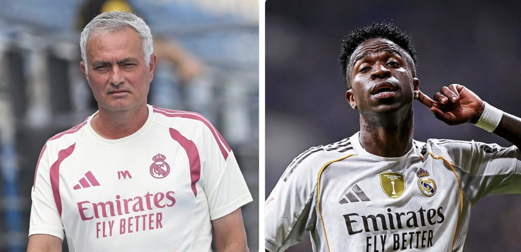 Jose Mourinho and Vinícius Júnior - Photo Credit : Real Madrid, X