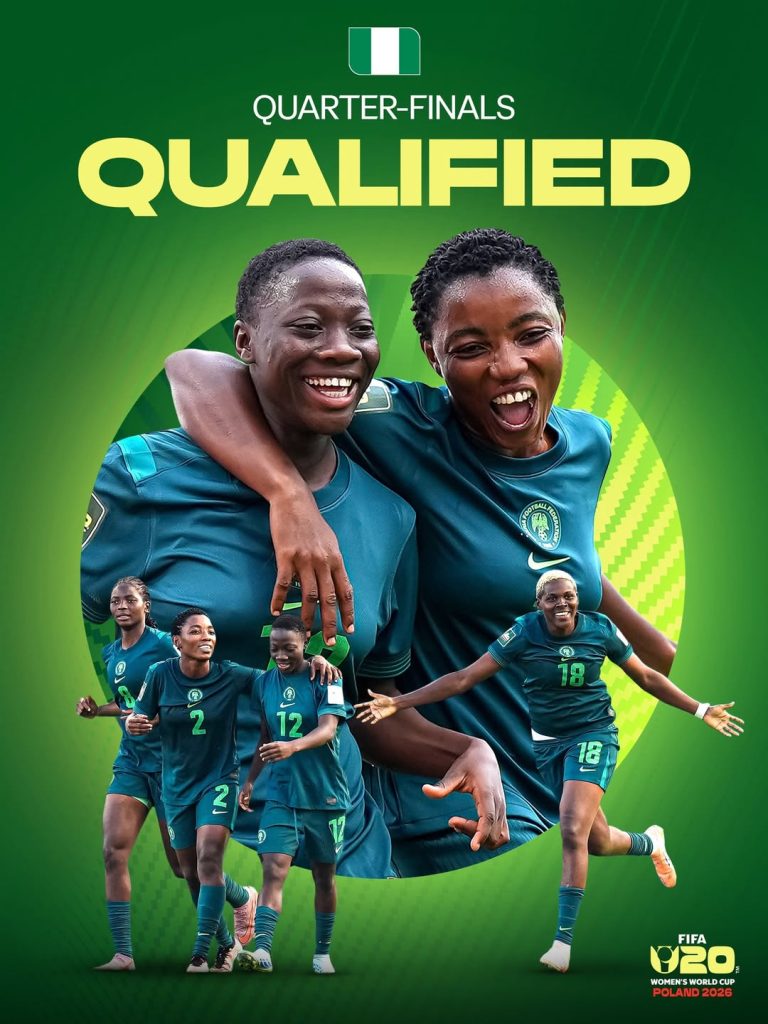 The Falconets are through to the last eight of the FIFA U-20 Women's World Cup after a brilliant 3-0 victory over England in the Round of 16 - Photo Credit : FIFA Women's World Cup, X