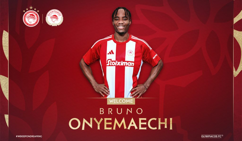 Bruno Onyemaechi joins Olympiacos - Photo Credit : Olympiacos Media