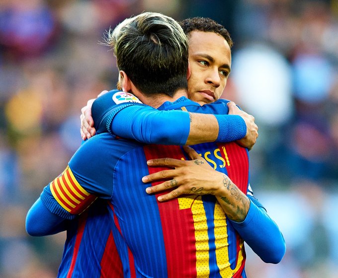 lionel messi and neymar. (photo credit: fabrizo via x)