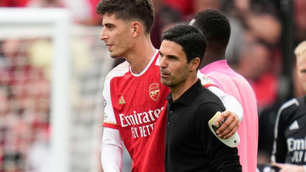 Havertz and Mikel Arteta