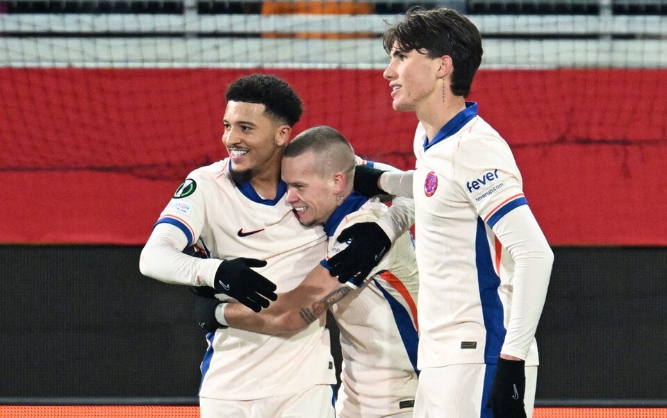 Mykhaylo Mudryk celebrates scoring Chelsea’s second in Heidenheim (Photo Credit: Getty)