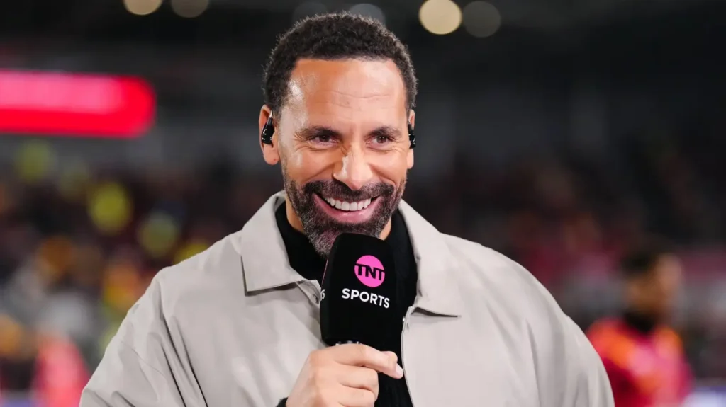 Rio Ferdinand speaking on TNT Sport (Photo Credit: TNT)