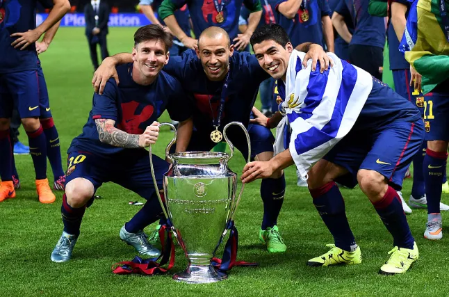 messi, mascherano and suarez