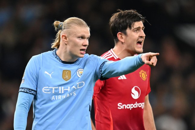 Harry Maguire and Erling Haaland(Photo Credit: Getty)