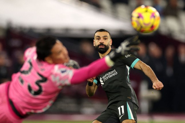 Mohamed Salah scored once and assisted twice against West Ham on Sunday (Photo Credit: Getty)