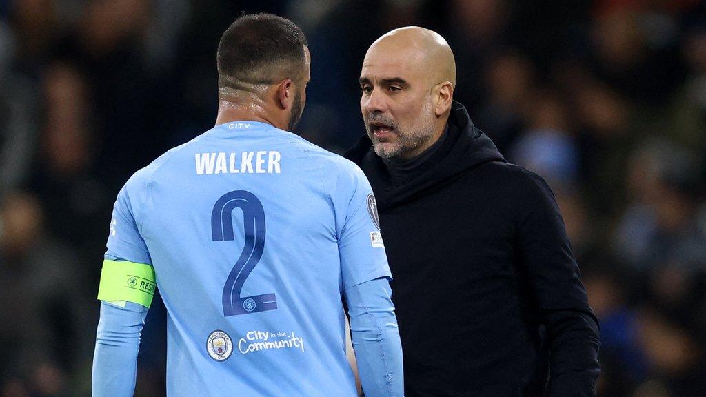 Pep Guardiola & Kyle Walker (photo credit: Getty)