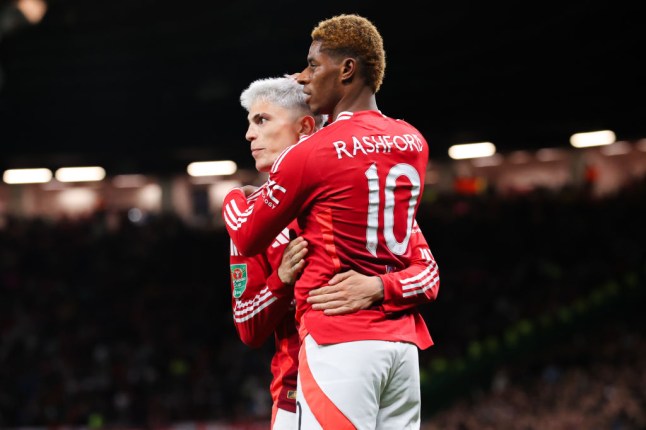 Alejandro Garnacho and Marcus Rashford (photo credit: Getty)