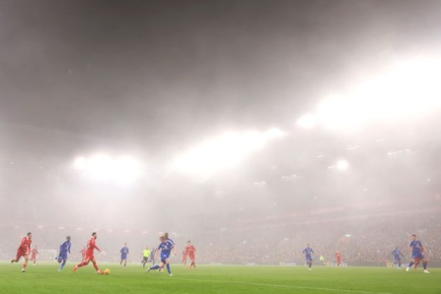 Liverpool and Leicester s match played through in a thick fog on boxing day (photo credit: Getty)