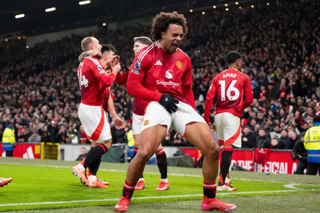 Joshua Zirkzee got a carried away during Man Utd’s win over Southampton (Photo Credit: Alamy Live News)