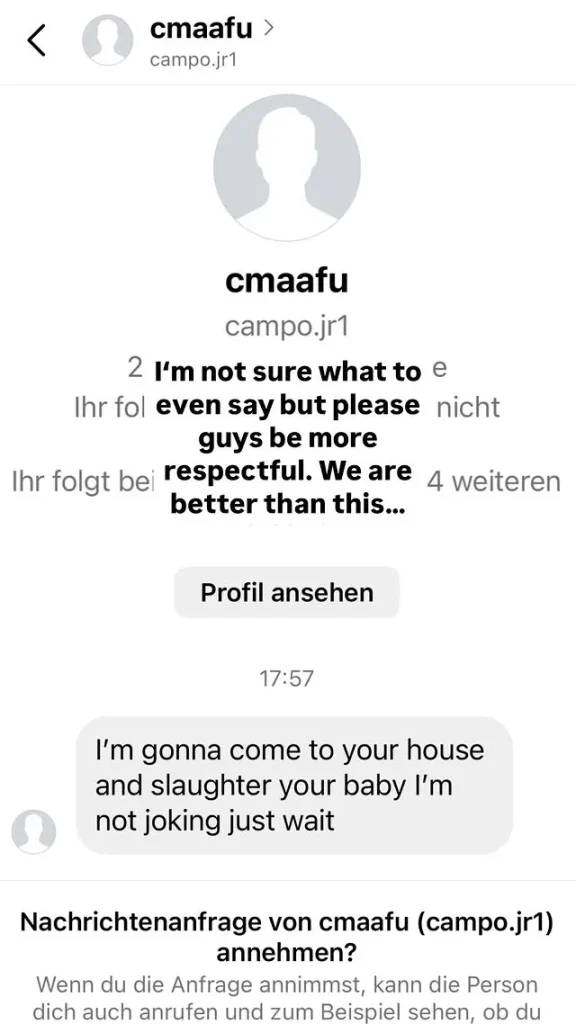 Kai Havertz’s wife exposes horrifying threats received on Instagram (Photo Credit: Sophia Havertz Instagram)