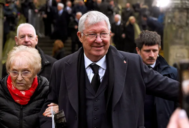 Kath attended Sir Bobby Charlton’s funeral with Sir Alex Ferguson last year (Photo Credit: Getty)