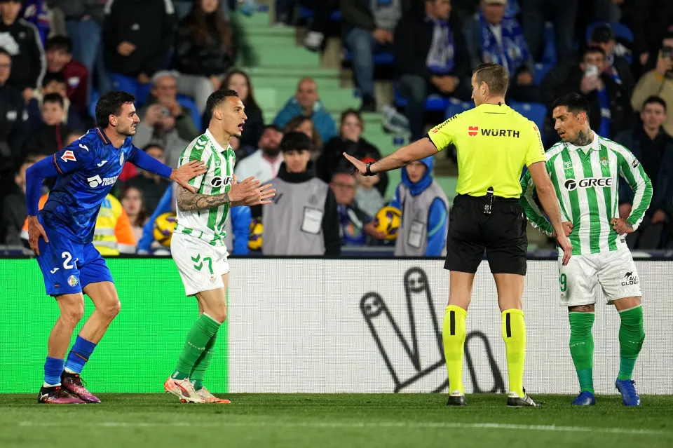 Antony’s After shown a Red Card (Photo Credit - talksport)