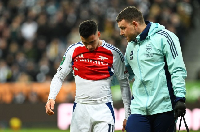 Gabriel Martinelli Picked up an Injury in the Clash against Newcastle in Carabao Cup (photo credit: Getty)