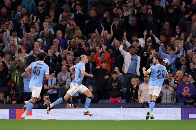 Fans at Etihad during City vs Napoli match (Photo Credit: Manchester City media)