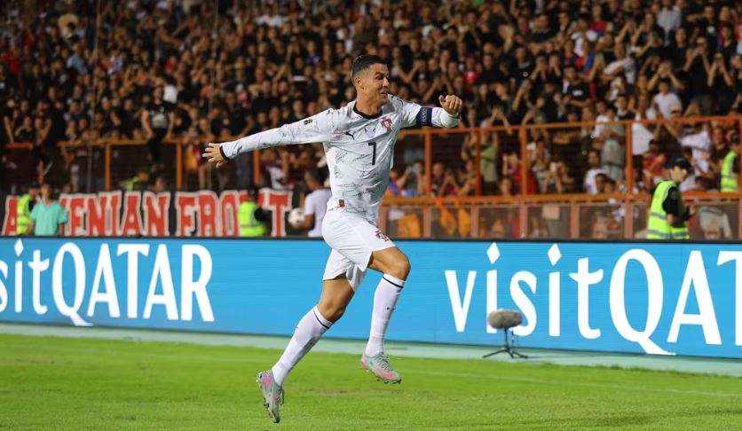 Cristiano Ronaldo celebrates his goal for Portugal. Photo Credit: FIFA media
