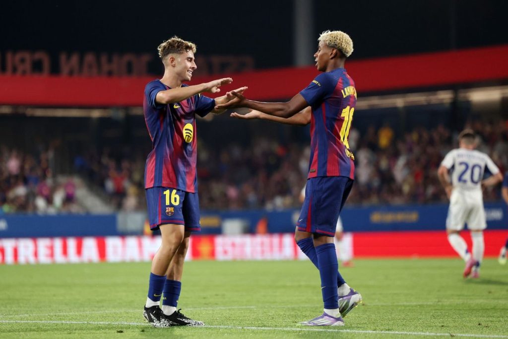 Lamine Yamal and Fermin Lopez (Photo Credit: Barca via X)