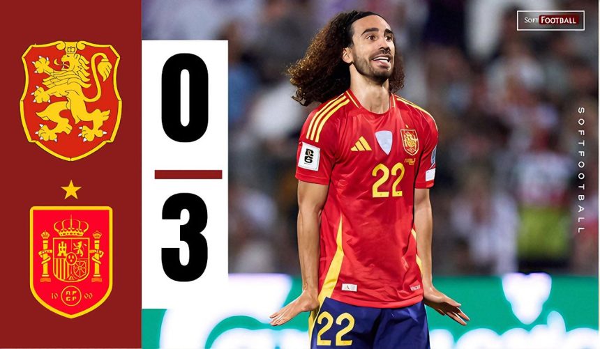 Bulgaria vs Spain (Photo Credit: Softfootball)