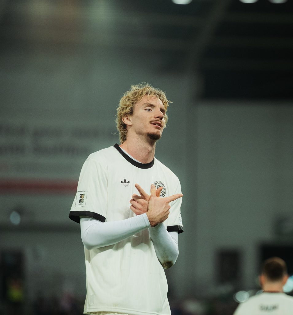 Nick Woltemade after scoring for Germany (Photo Credit: Germany football X handle)