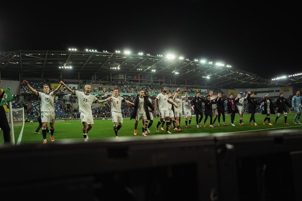 Germany players applaud fans after the game (Photo Credit: German football X handle)
