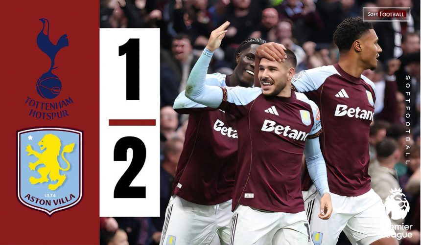 Tottenham 1-2 Aston Villa. Photo credit: Softfootball Media.