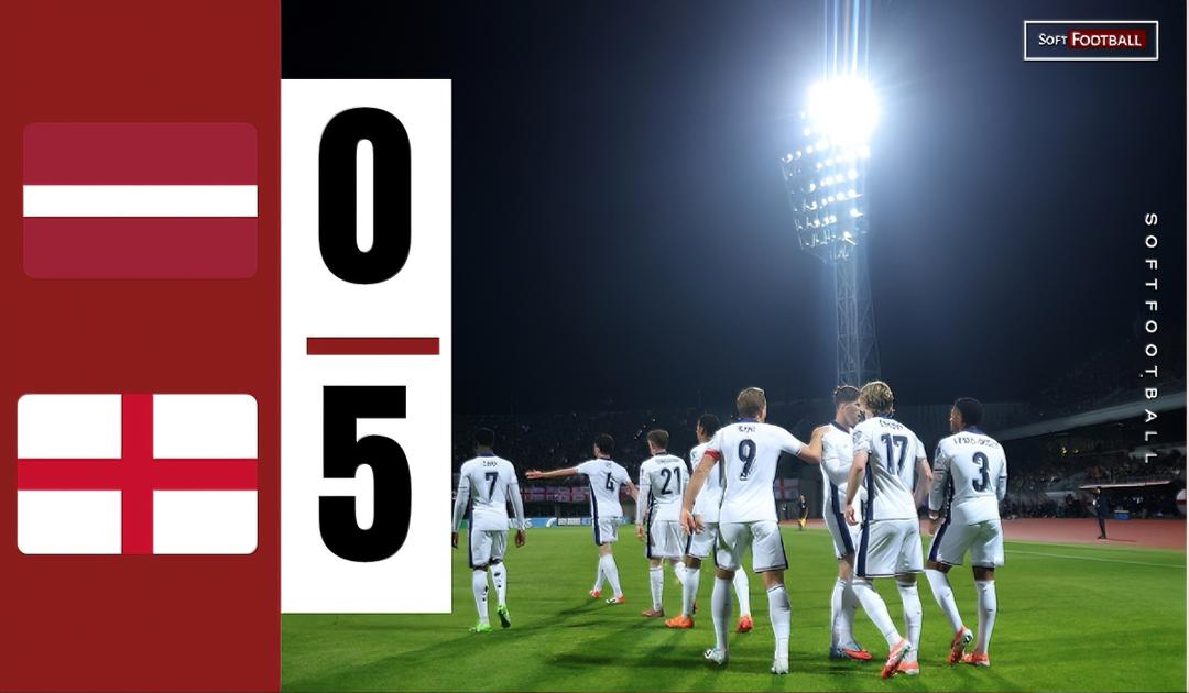 Latvia vs England (Photo Credit: Softfootball Media)