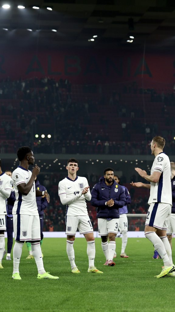 Phil Foden and England teammates(Photo Credit: England via X)